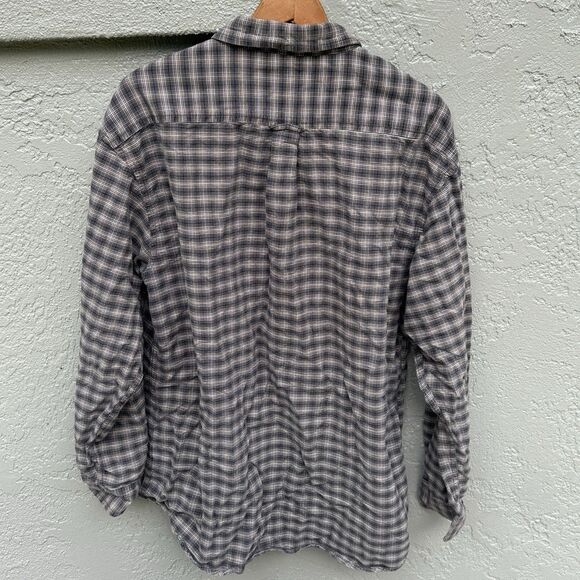 Route 66 Button Down Long Sleeve Shirt Size Large L 100% Cotton Green Plaid - Picture 2 of 4